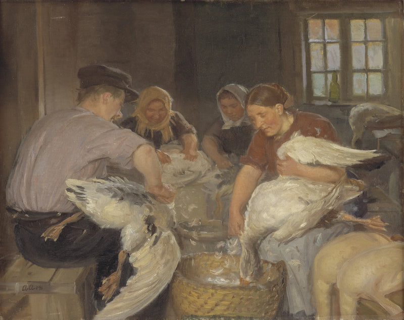 Spennare le oche - Anna Ancher