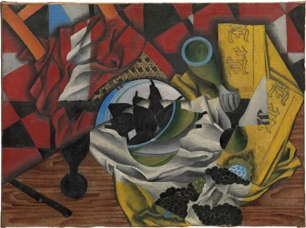 Pere e uva su un tavolo - Juan Gris