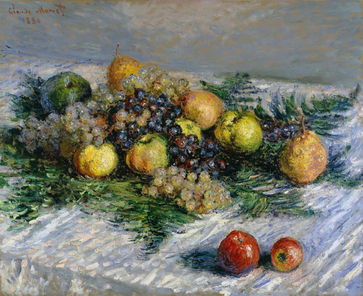Poires et raisins W631 par Claude Monet, Hamburger Kunsthalle
