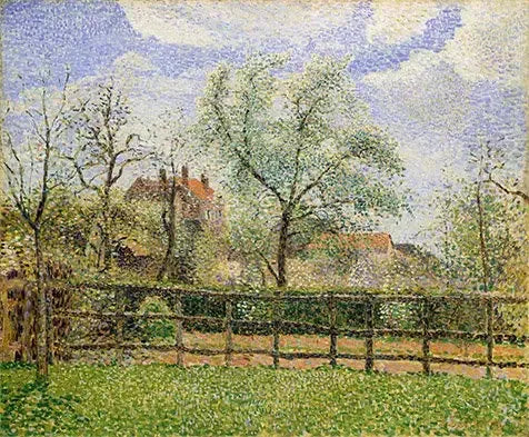 Pera in fiore a Eragny, mattina - Camille Pissarro