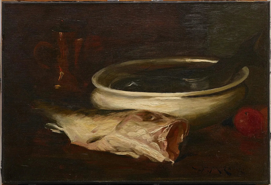 Pesce e natura morta - William Merritt Chase
