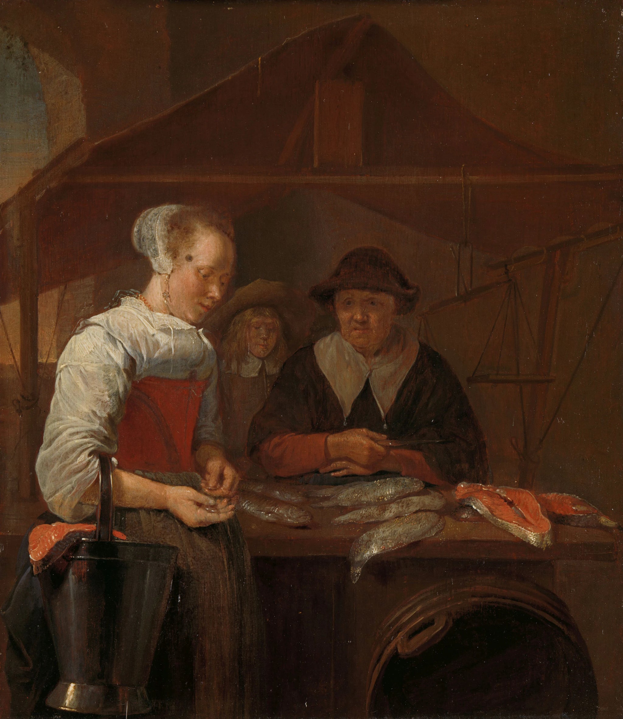 La poissonnière - Quirijn van Brekelenkam