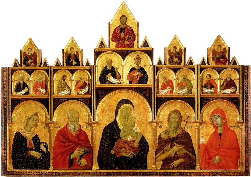 Polittico della Vergine con il Bambino e i santi - Duccio di Buoninsegna