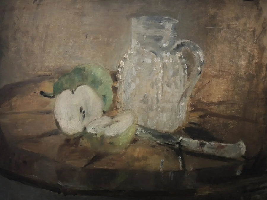 Mela tagliata e brocca - Berthe Morisot