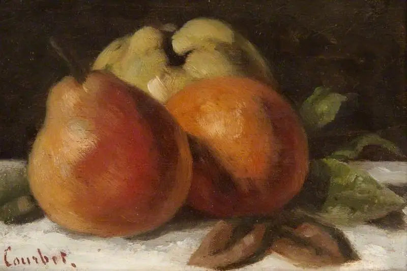 Mela, pera e arancia - Gustave Courbet