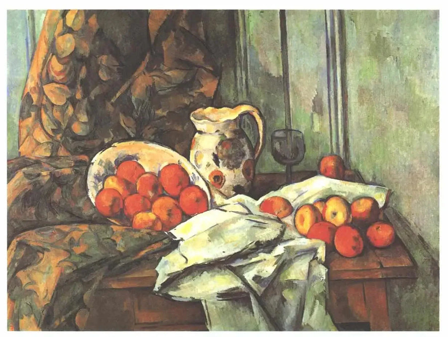 Mele e brocca su un tavolo - Paul Cézanne