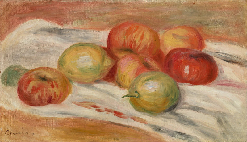 Mele e limoni su una tovaglia - Pierre-Auguste Renoir