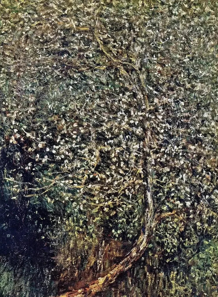 Meli in fiore al bordo dell'acqua - Claude Monet