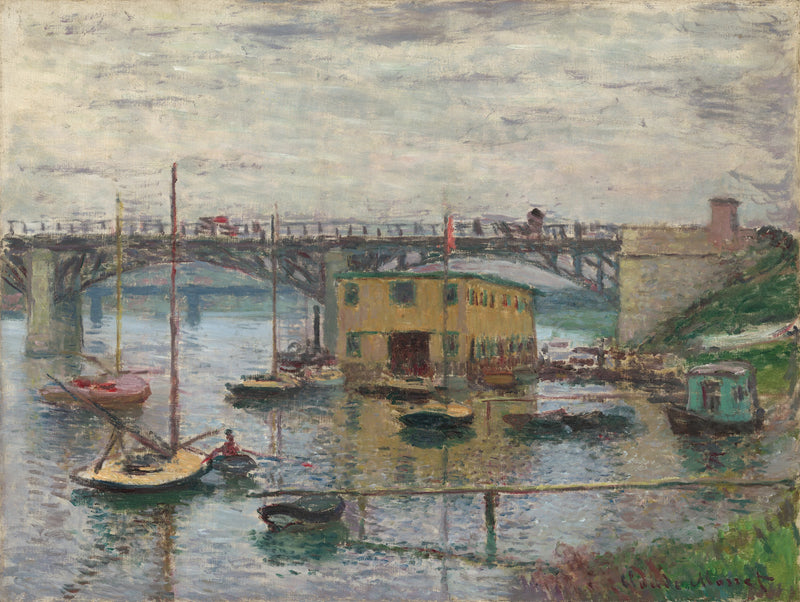 Il Pont d'Argenteuil, giorno grigio W316 - Claude Monet