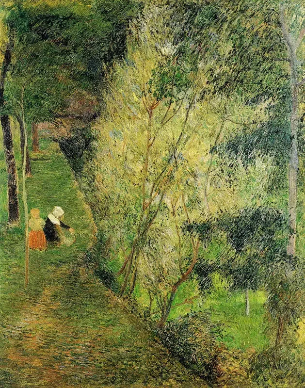 Pont-Aven e bambino in un sottobosco - Paul Gauguin