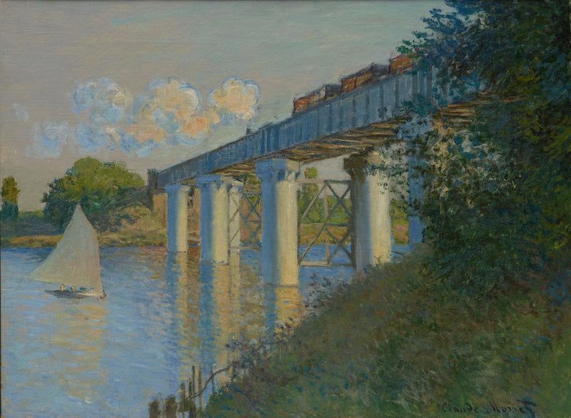 Il Ponte Ferroviario ad Argenteuil W318 - Claude Monet