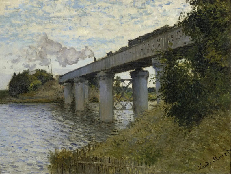 Il Ponte Ferroviario ad Argenteuil W319 - Claude Monet
