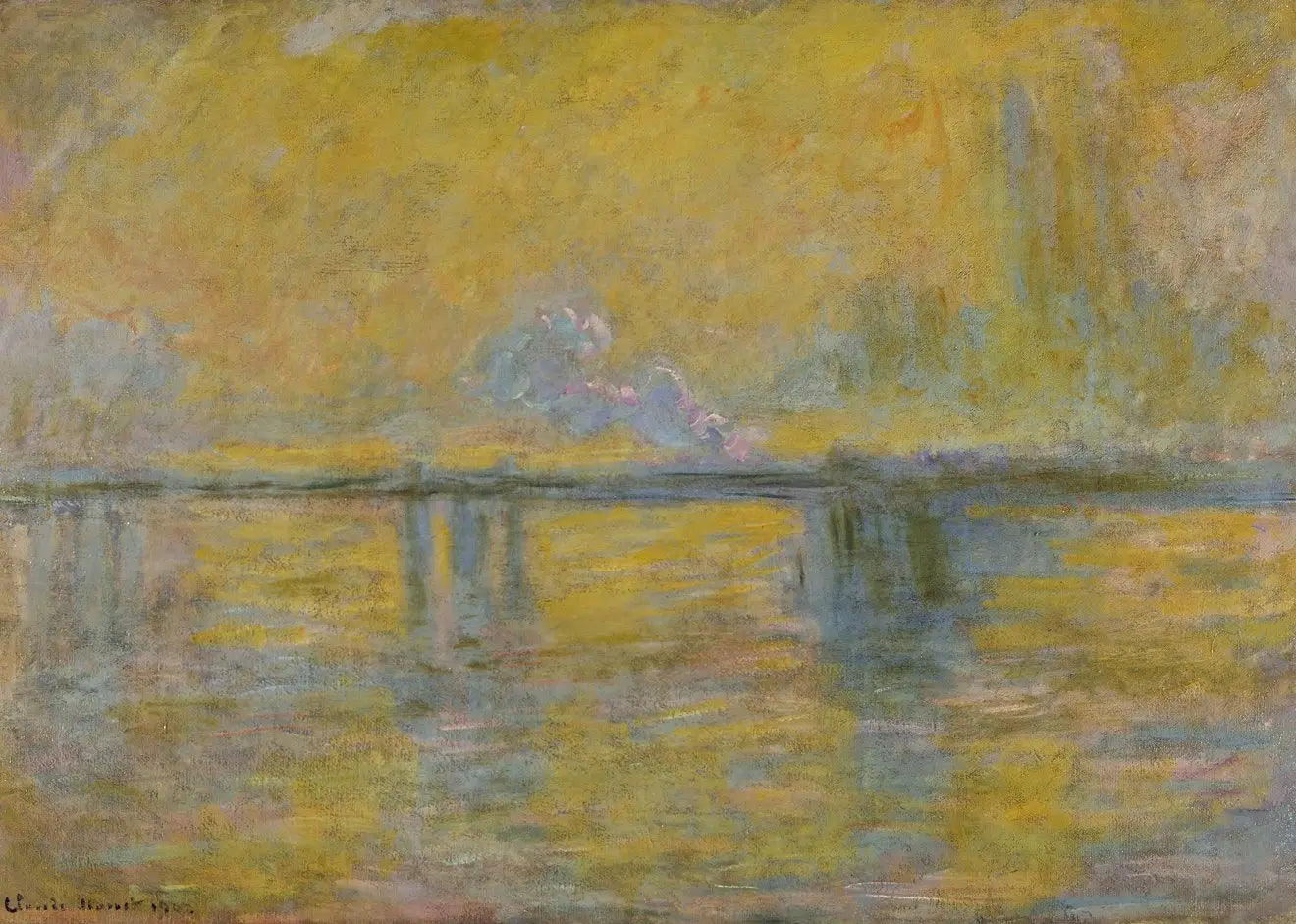 Pont de Londres (Charing Cross Bridge, London) - Claude Monet image 1 copie peinte à la main à l’huile