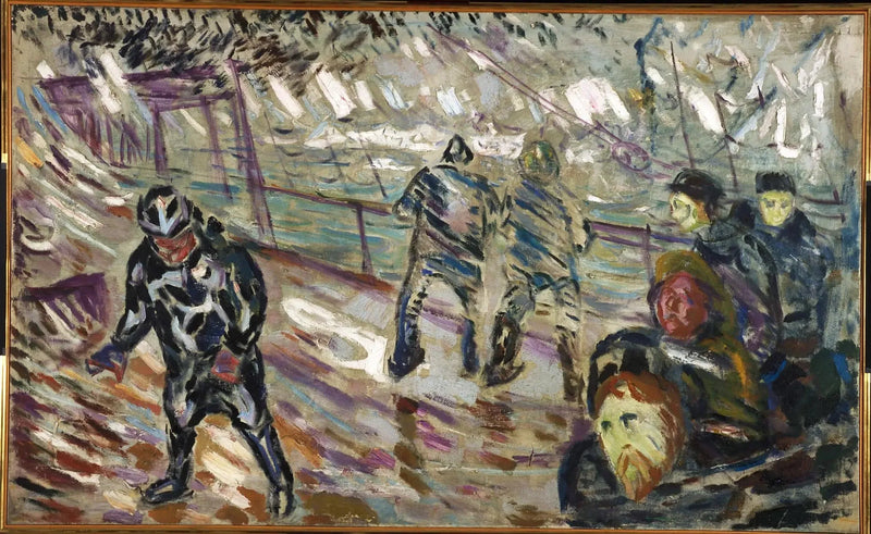 Pontone di nave nella tempesta - Edvard Munch