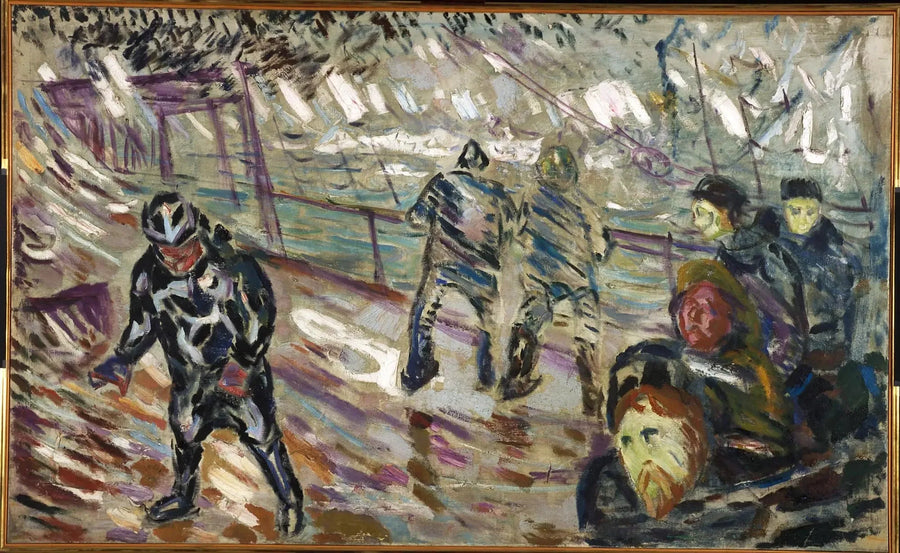 Pontone di nave nella tempesta - Edvard Munch