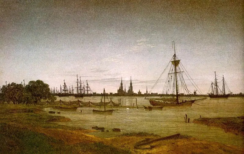 Porto al chiaro di luna - Caspar David Friedrich
