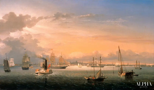 Port de Boston, 1854 - Fitz Henry Lane - Reproductions de tableaux et peintures haut de gamme