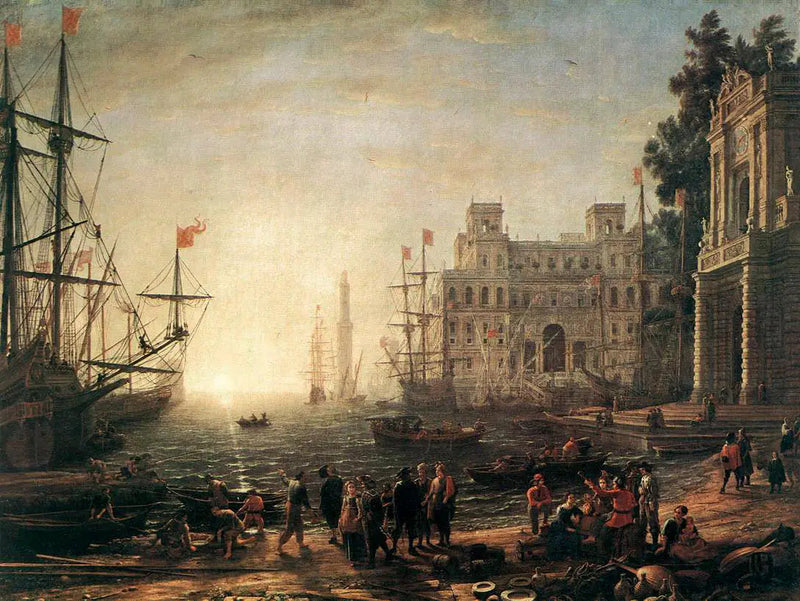 Porto marittimo con Villa Médicis - Claude Lorrain