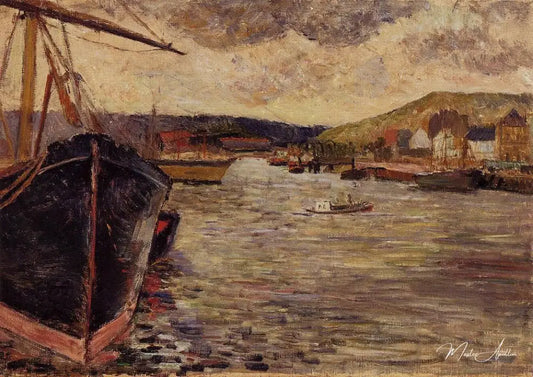 Port de Rouen - Paul Gauguin - Reproductions de tableaux et peintures haut de gamme