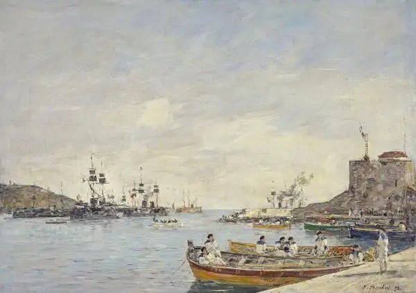Porto di Villefranche - Eugène Boudin