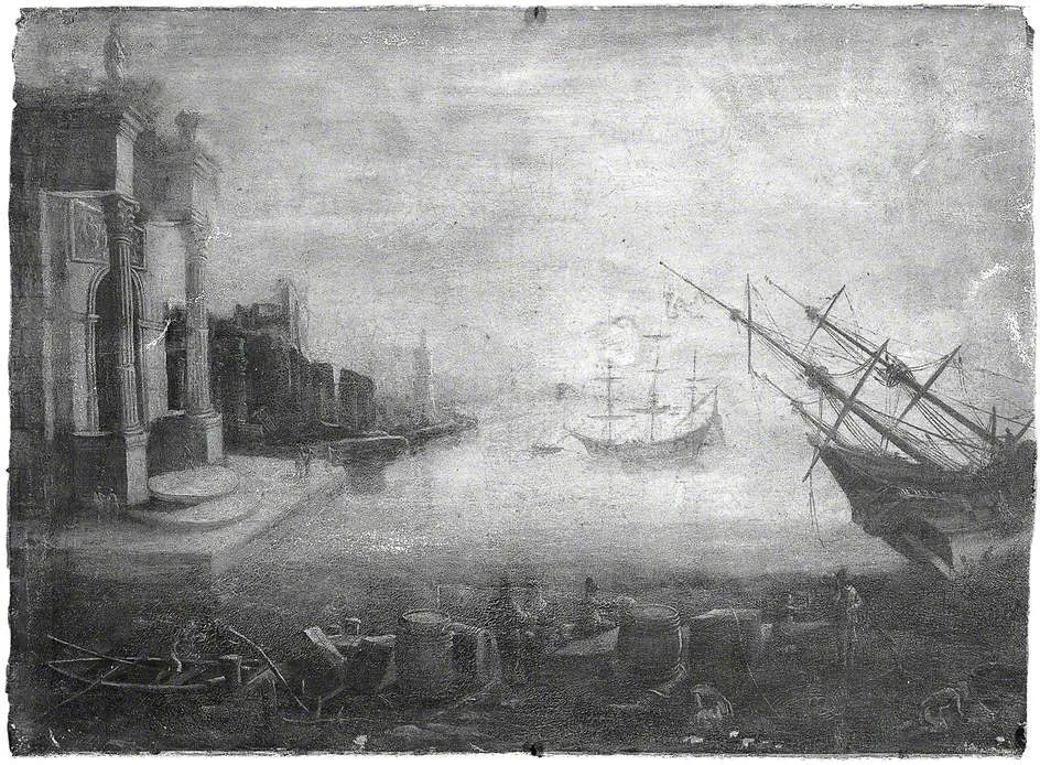 Port maritime avec bâtiments - Claude Lorrain - Alpha Reproduction