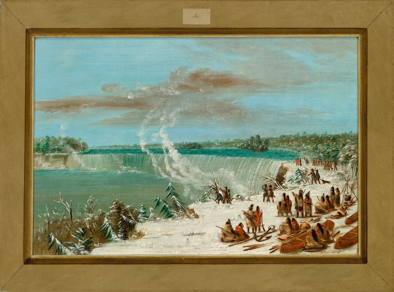 Portage intorno alle cascate del Niagara a Table Rock - George Catlin