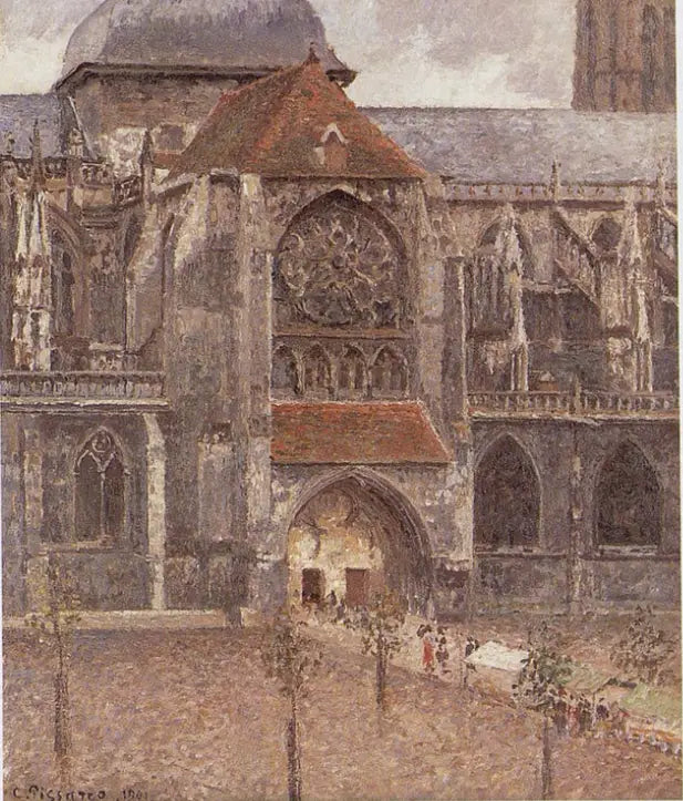 Portale della chiesa di San Giacomo a Dieppe - Camille Pissarro