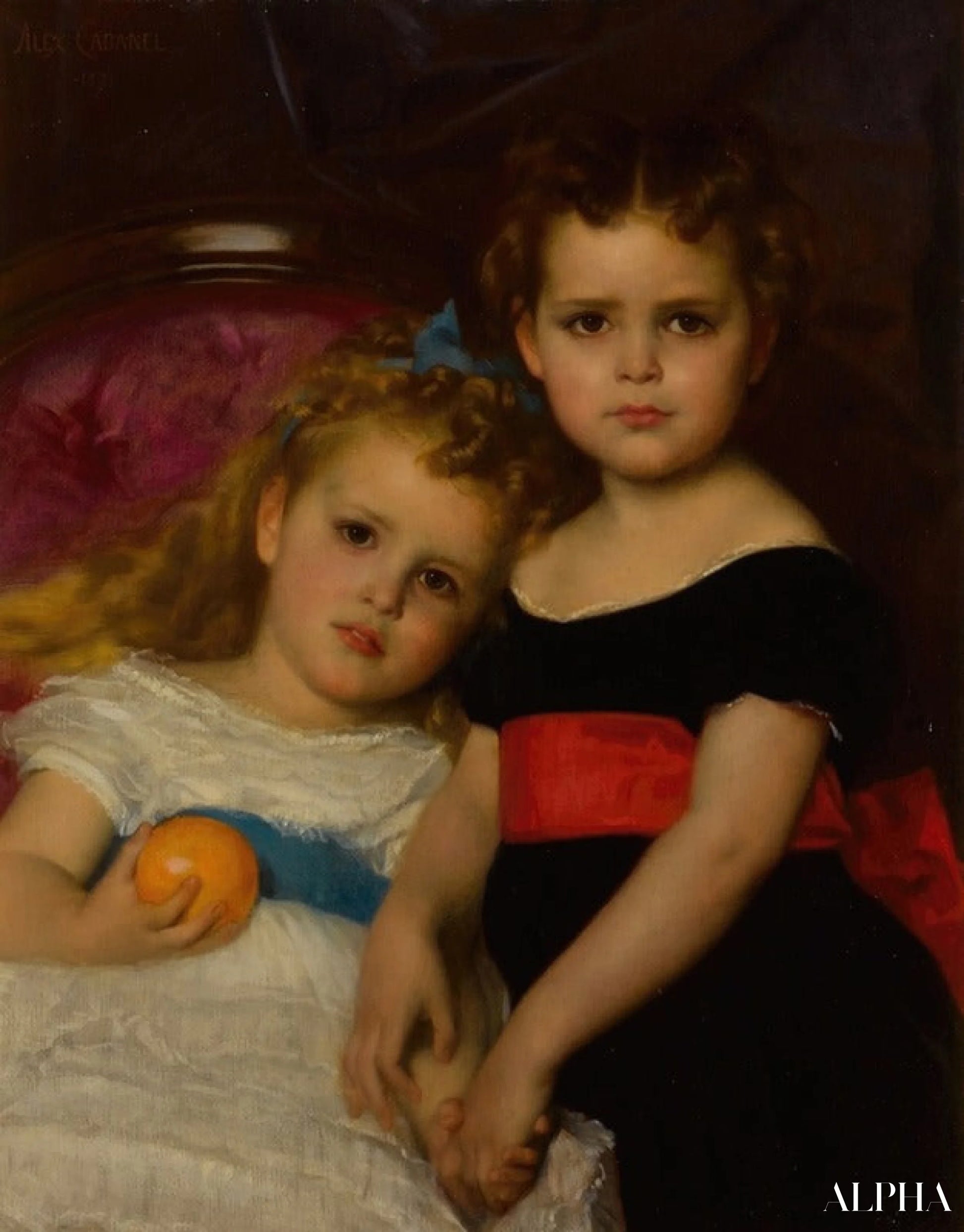 Reproduction du tableau « Portait des deux soeurs  - Alexandre Cabanel » par Alpha Reproduction en peinture à l’huile