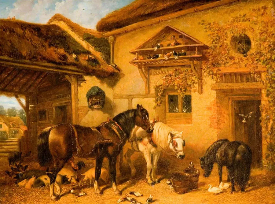 Porta del cottage e fattoria - John Frederick Herring, Sr.