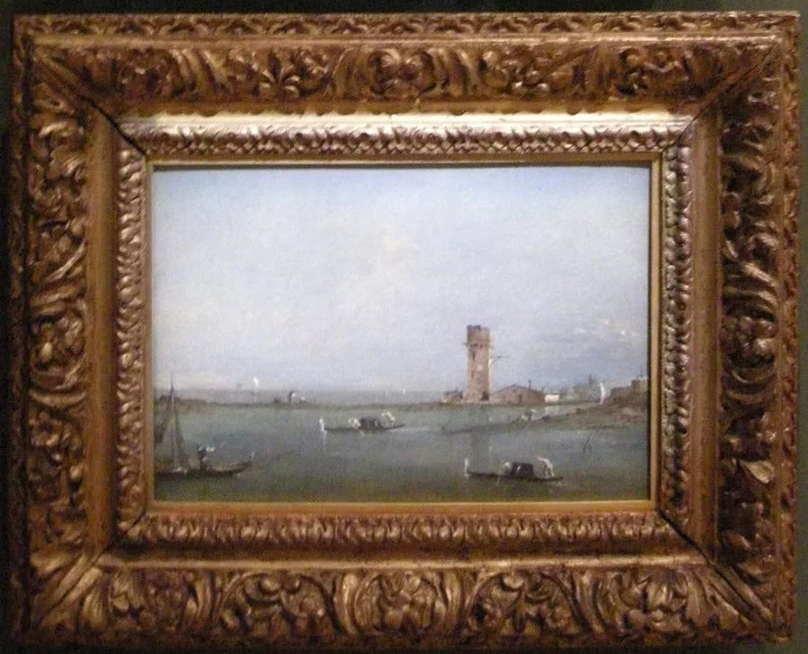 Porte di Venezia (Vista della laguna veneziana con la torre di Marghera) - Francesco Guardi