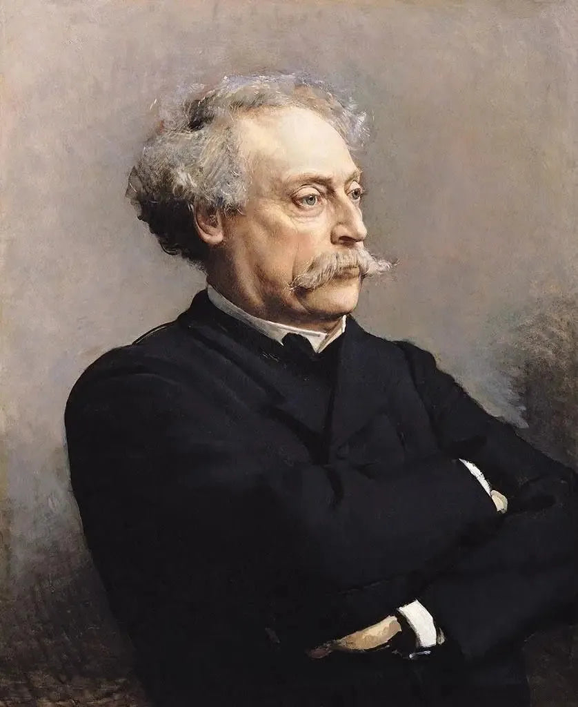 Portrait d'Alexandre Dumas fils - Léon Bonnat image 1 copie peinte à la main à l’huile