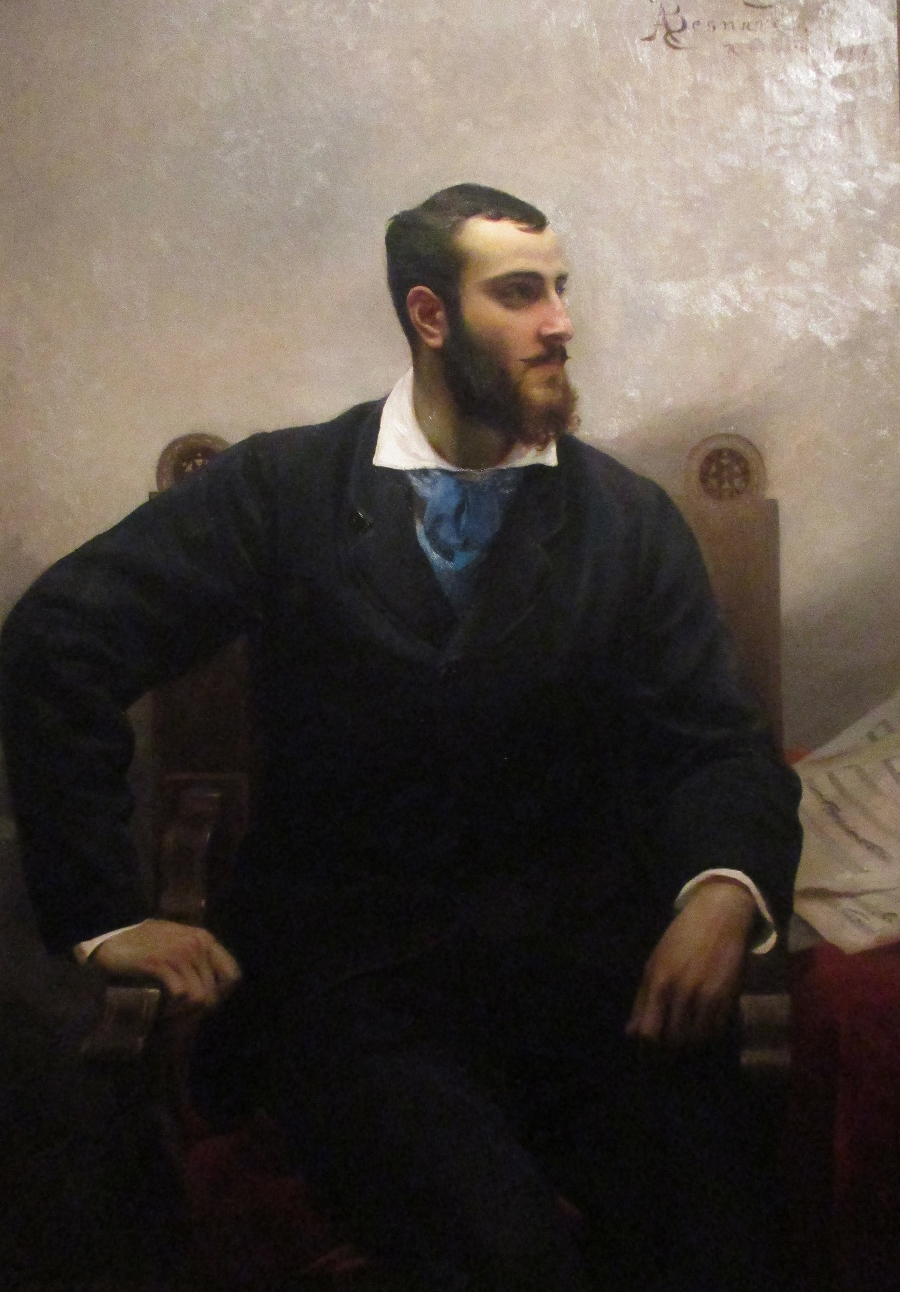 Portrait d'André Wormser (1851-1926), pianiste et compositeur - Albert Besnard image 1 tableau peint à l’huile sur toile