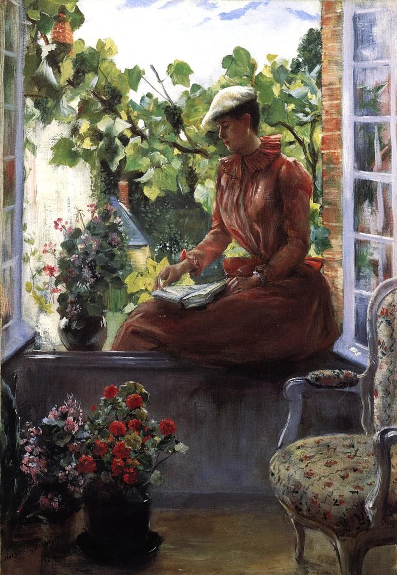 Ritratto di Anna Gœneutte con berretto - Norbert Gœneutte