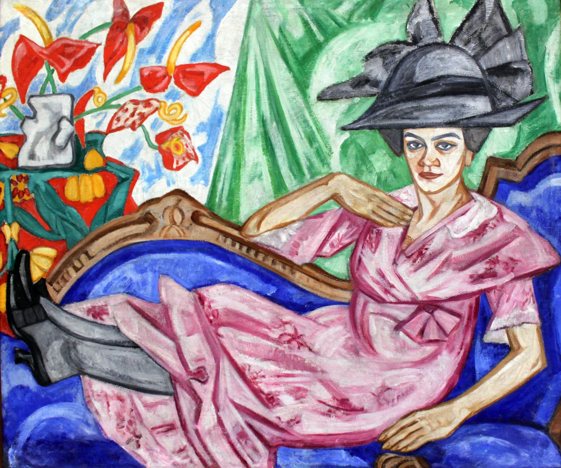 Portrait d'Anna Vladimirvna Rozanova - Olga Rozanova image 1 reproduction artisanale de tableau