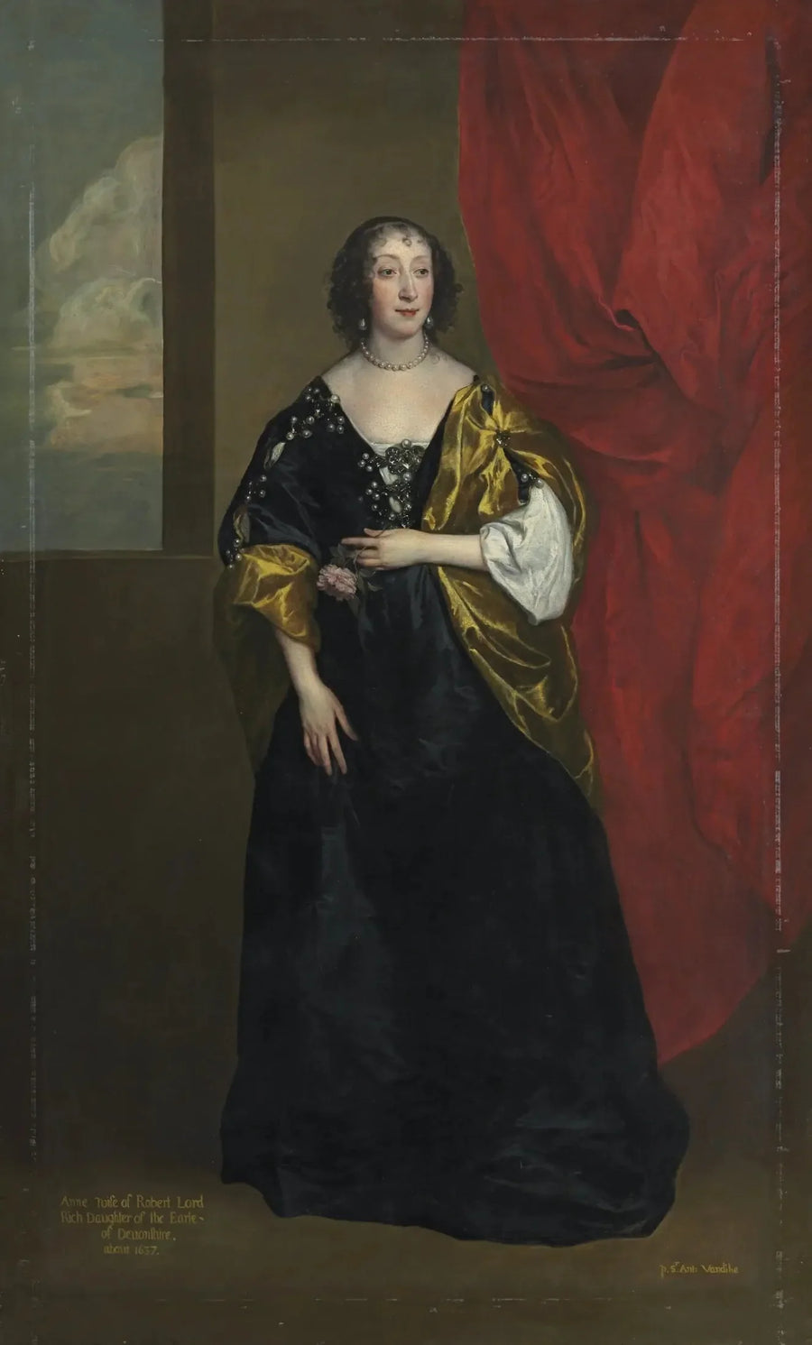 Ritratto di Anne Cavendish, Lady Rich (1612-1638) - Antoine van Dyck