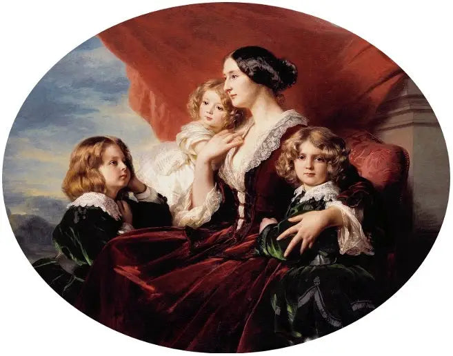 Ritratto di Eliza Krasińska con i suoi figli. - Franz Xaver Winterhalter