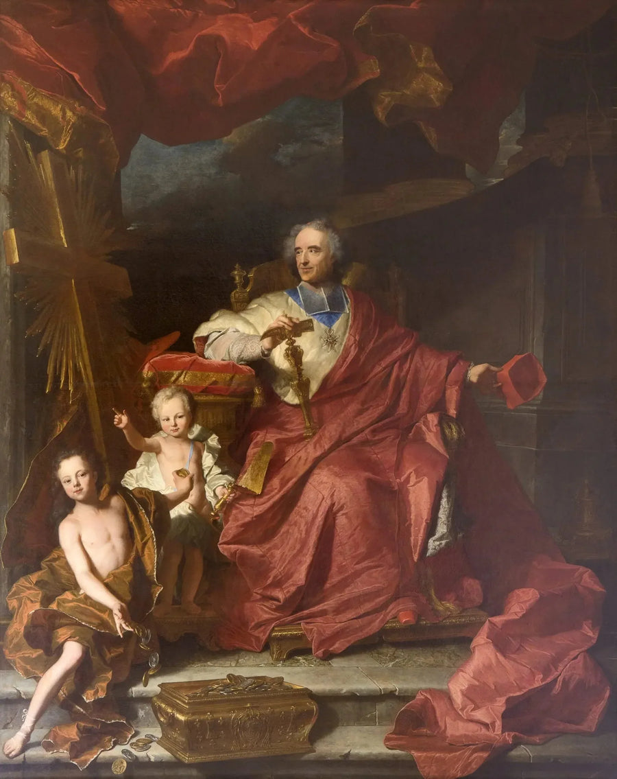 Ritratto di Emmanuel Théodose de la Tour d'Auvergne, cardinale di Bouillon - Hyacinthe Rigaud