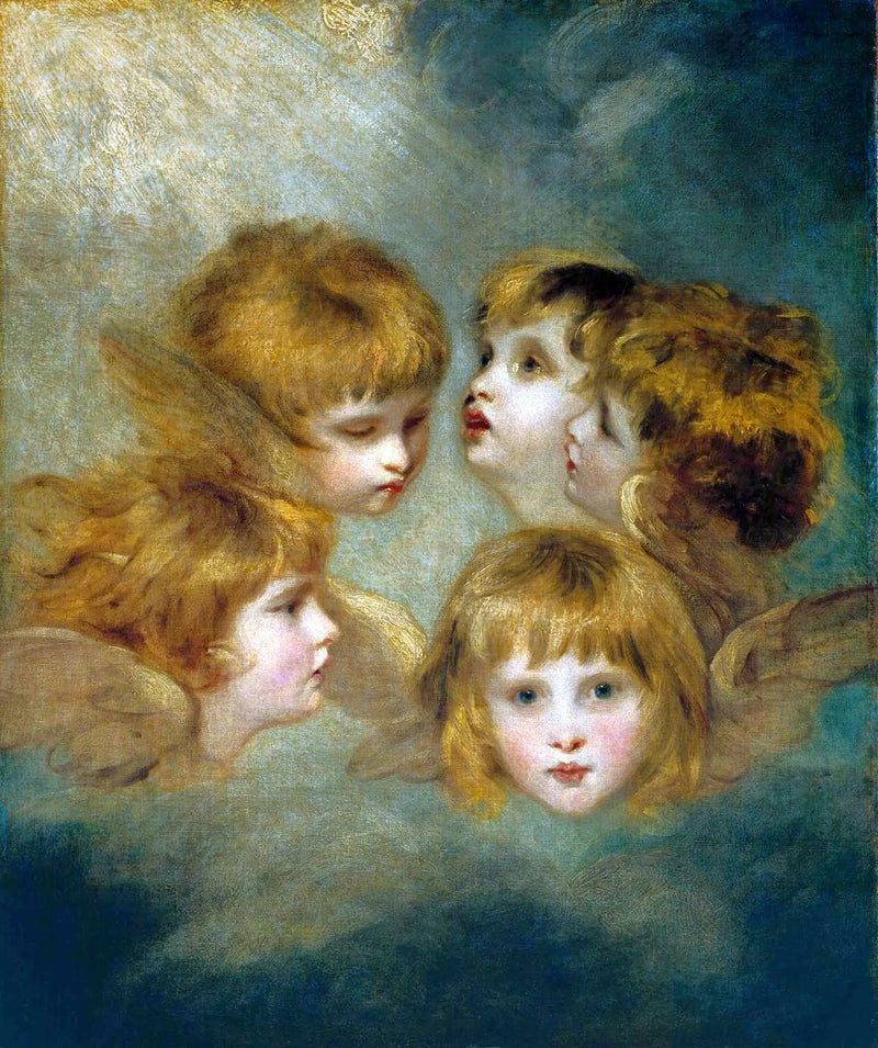Ritratto di bambino da diverse angolazioni: « Têtes d'ange » - Joshua Reynolds