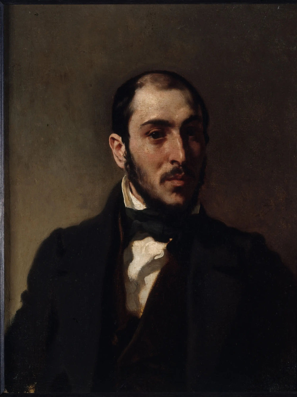 Portrait d'Eugène Laval (1818-1896), architecte - Eugène Delacroix image 1 copie de tableau peinte à la main