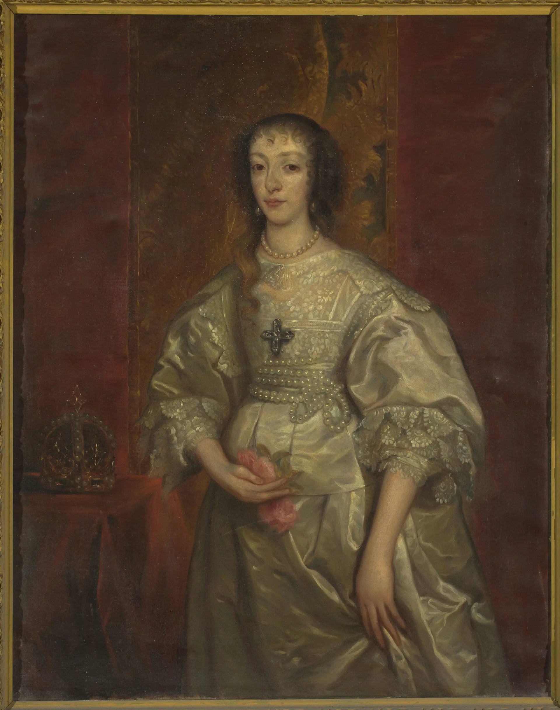 Portrait d'Henriette Marie (1609-1699), reine d'Angleterre - Antoine van Dyck image 1 tableau peint à l’huile sur toile
