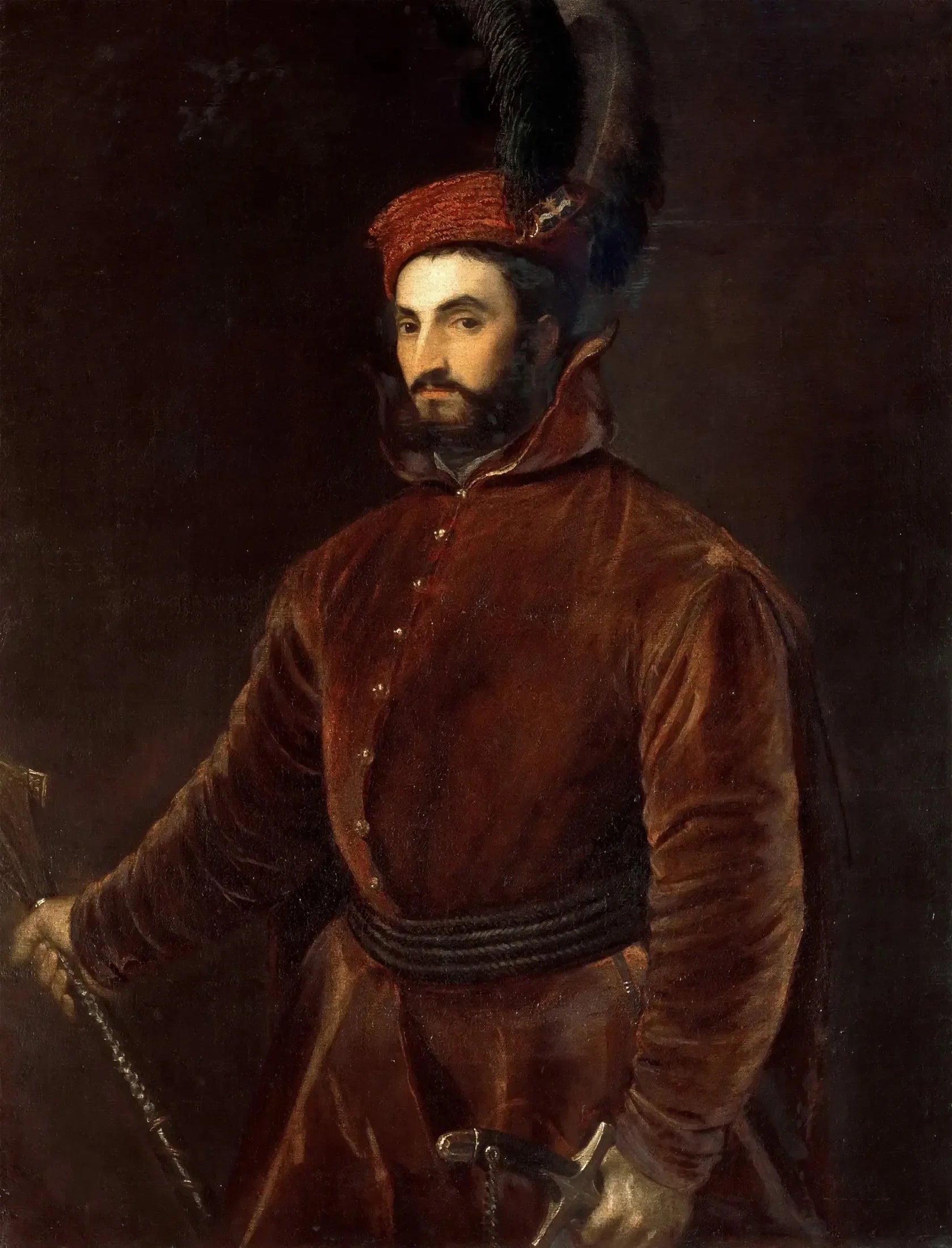 Portrait d'Hippolyte de Médicis - Titian image 1 tableau peint à l’huile sur toile