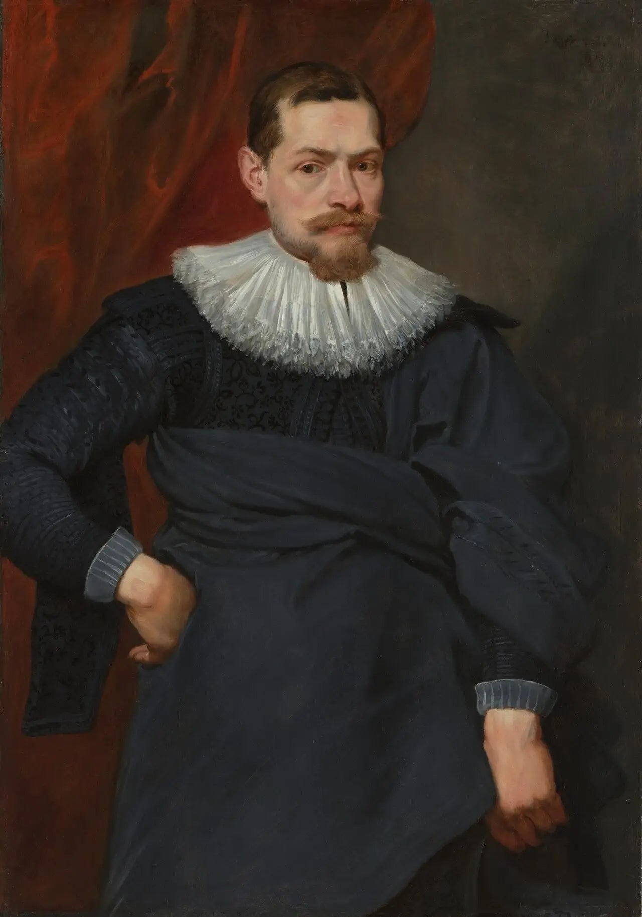Portrait d'homme à la fraise non amidonnée - Antoine van Dyck image 1 reproduction de peinture à l’huile