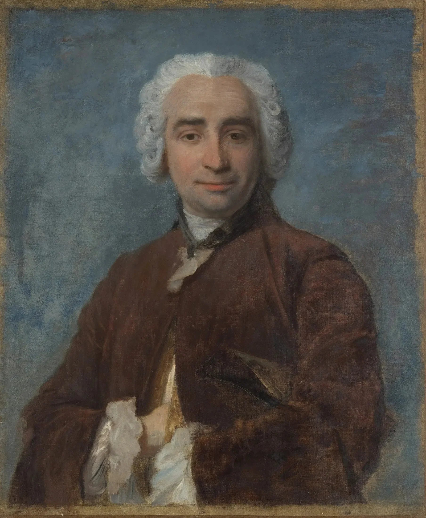Portrait d'homme, d'après Maurice Quentin de La Tour - Edgar Degas image 1 copie peinte à la main à l’huile