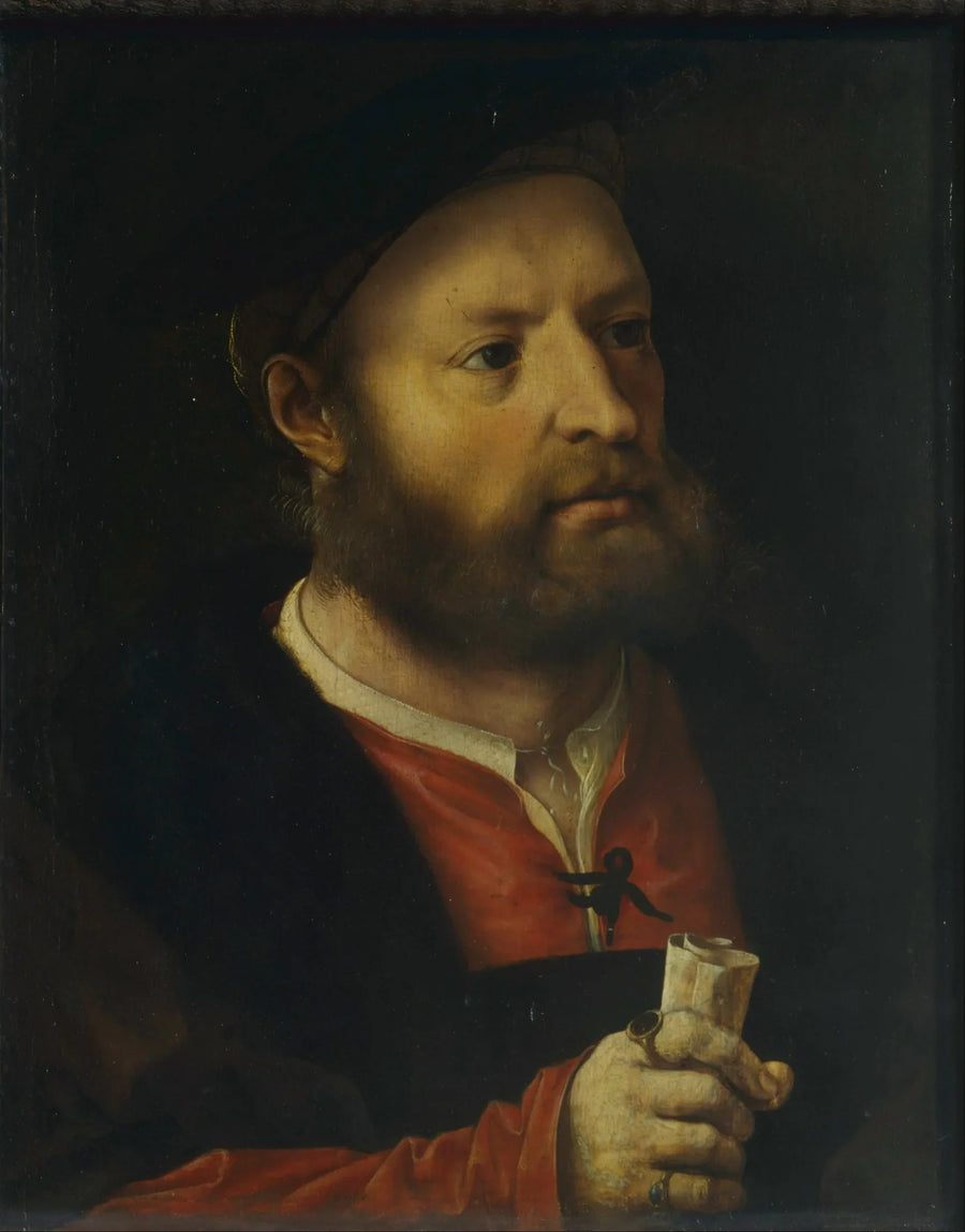 Ritratto di uomo, forse dell'umanista e storico portoghese Damião de Góis - Jan Gossaert