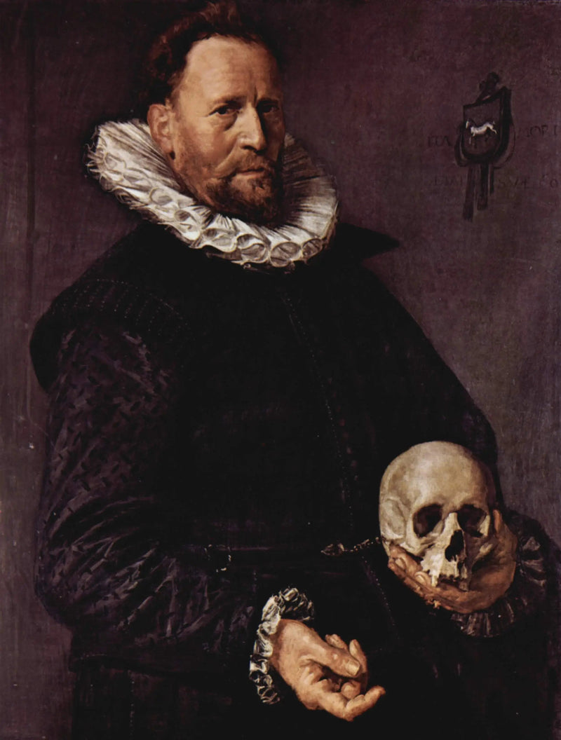 Ritratto di un uomo che tiene un cranio - Frans Hals