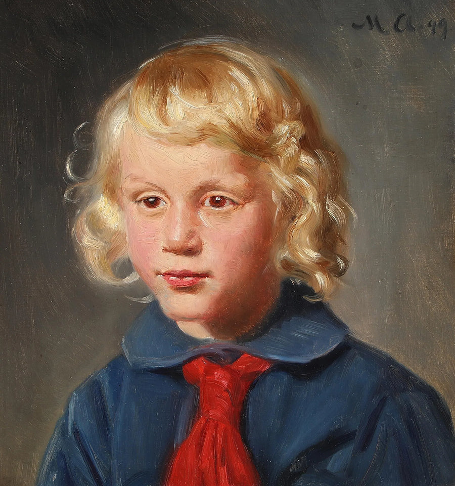 Ritratto di Ib Kierulff all'età di 6 anni. -Michael Peter Ancher