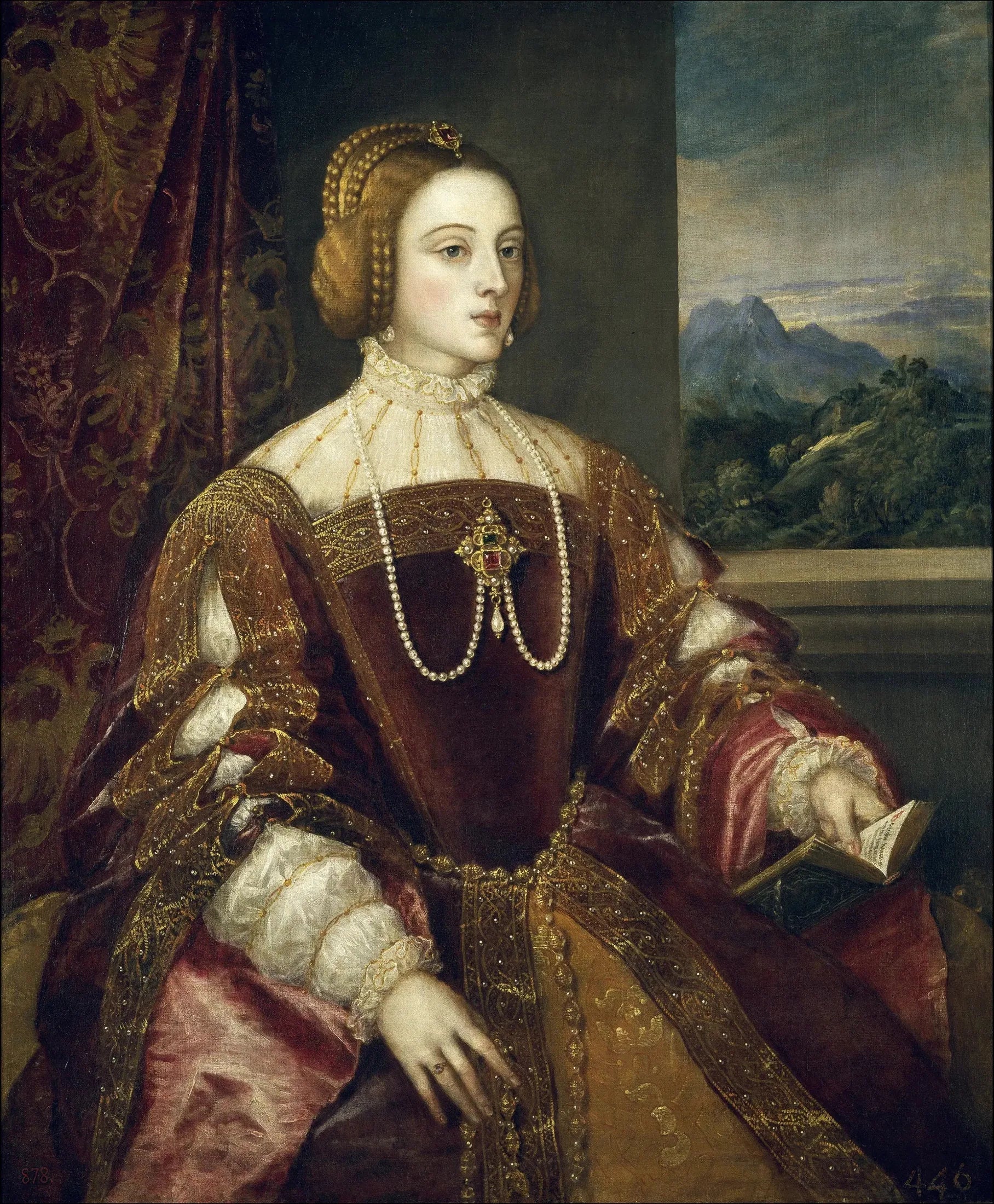 Portrait d'Isabelle de Portugal - Titian image 1 reproduction artisanale de tableau