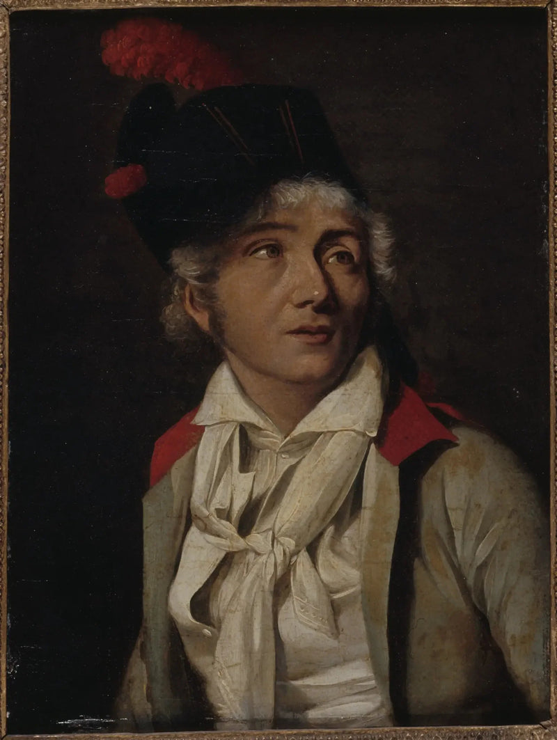 Ritratto di un attore, in giacca bianca con colletto rosso - Louis-Léopold Boilly