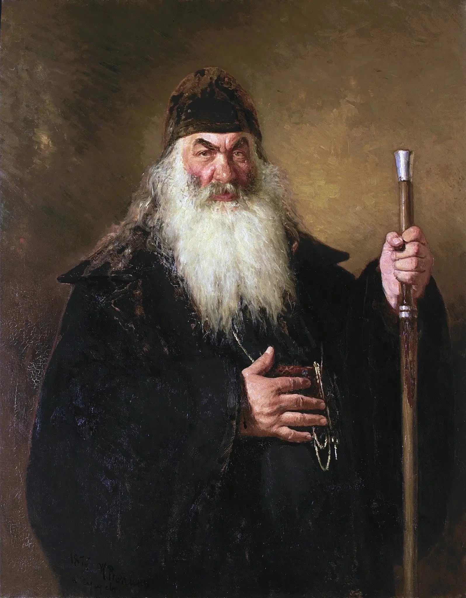 Portrait d'un archidiacre - Ilya Repin image 1 reproduction de peinture à l’huile