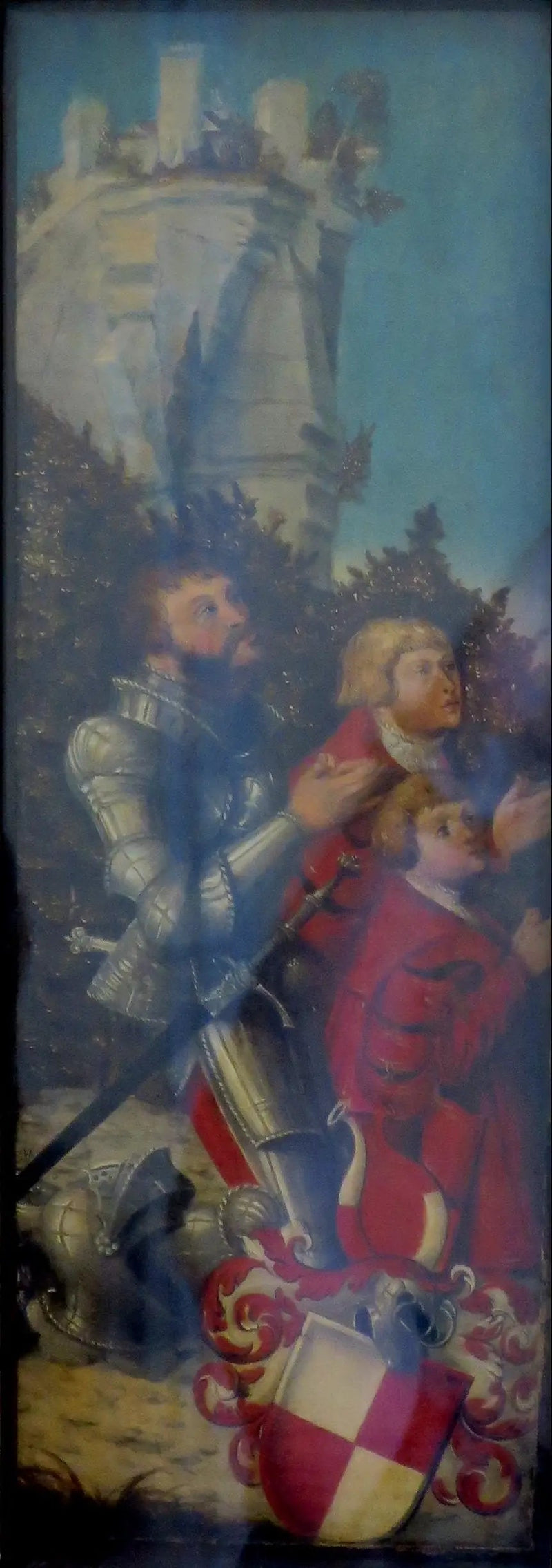 Ritratto di un cavaliere e dei suoi due figli - Lucas Cranach il Vecchio